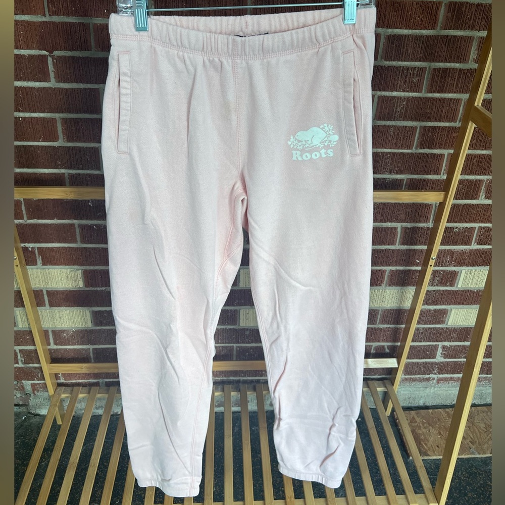 Roots baby pink sweatpants